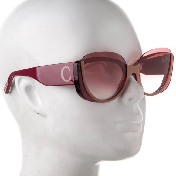 Chloe Accessories - Chloe Burgundy Sunglasses
